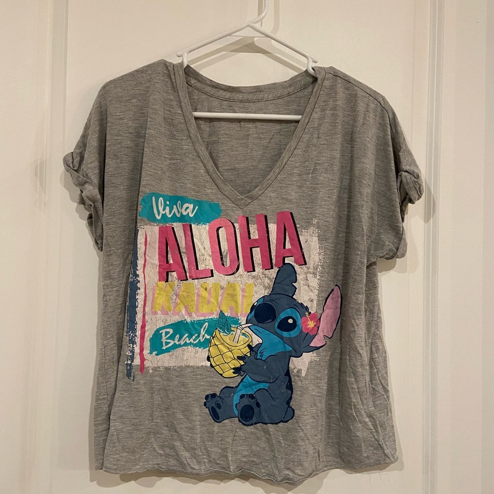 Gray Viva Aloha Graphic T-Shirt